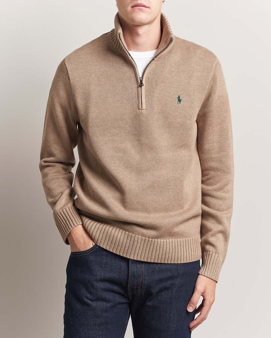 Herren | Pullover | Polo Ralph Lauren | Cotton Pullover Half-Zip Bronze Melange