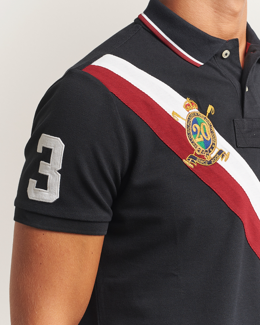 Herren | Poloshirts | Polo Ralph Lauren | Diagonal Stripe Big Pony Polo Polo Black