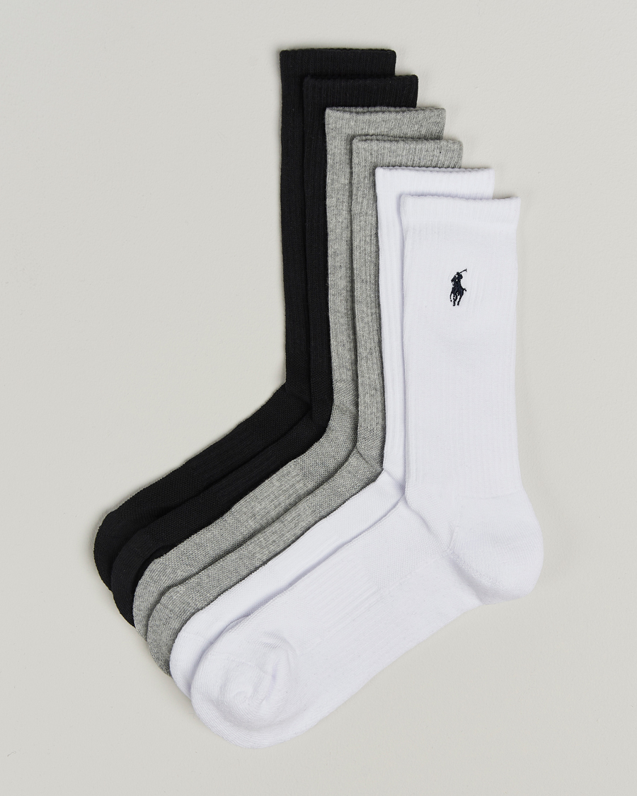 Herren | Unterwäsche | Polo Ralph Lauren | 6-Pack Crew Sock Grey Assorted
