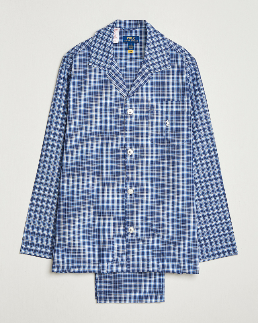 Herren | Schlafanzüge & Bademäntel | Polo Ralph Lauren | Cotton Checked Pyjama Set Navy