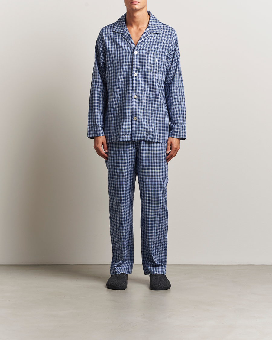 Herren | Schlafanzüge & Bademäntel | Polo Ralph Lauren | Cotton Checked Pyjama Set Navy