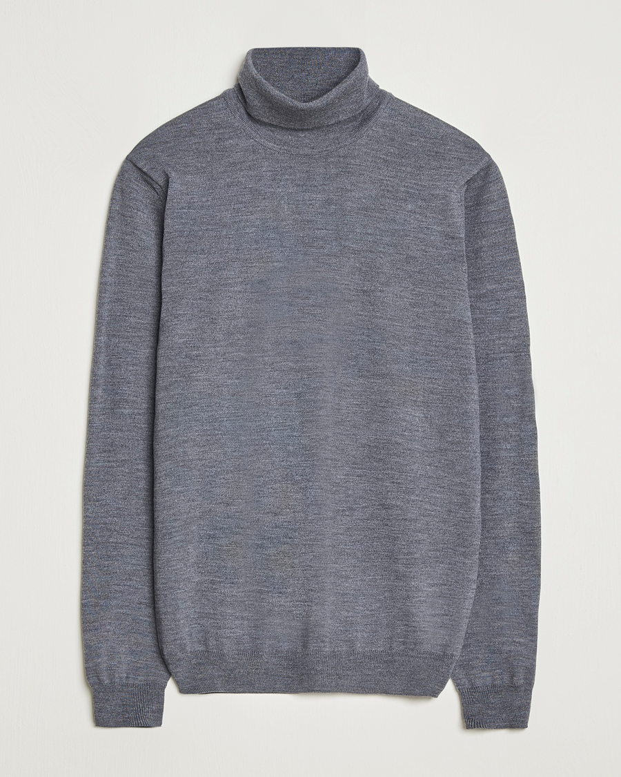 Herren | Pullover | Stenströms | Merino Rollneck Grey