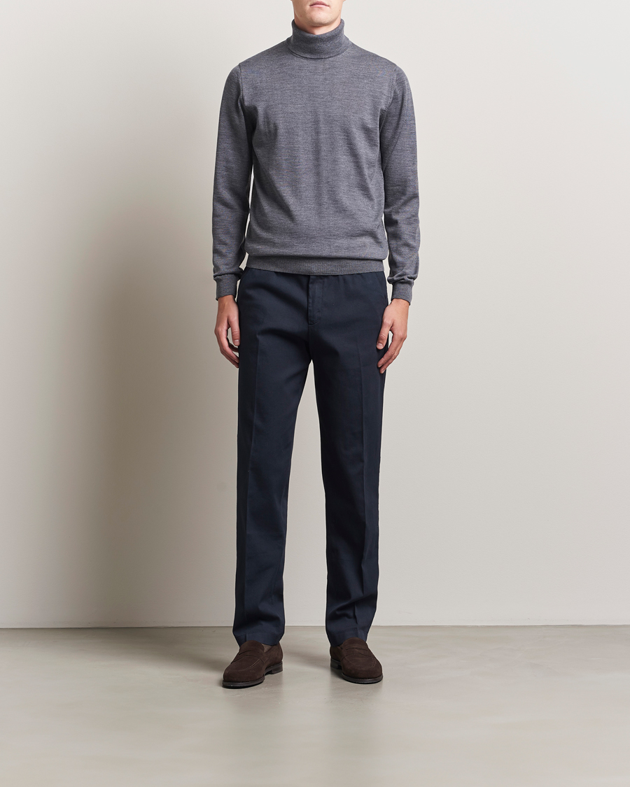 Herren | Pullover | Stenströms | Merino Rollneck Grey