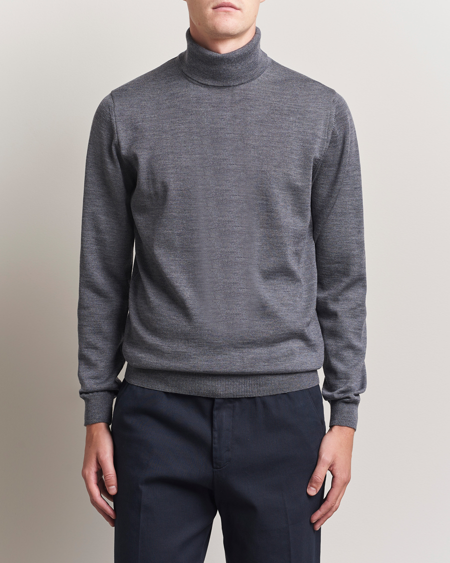 Herren | Pullover | Stenströms | Merino Rollneck Grey