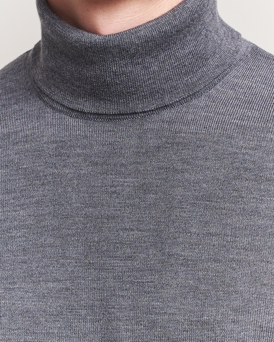 Herren | Pullover | Stenströms | Merino Rollneck Grey