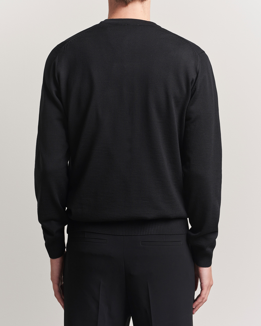 Herren | Pullover | Stenströms | Merino Cardigan Black