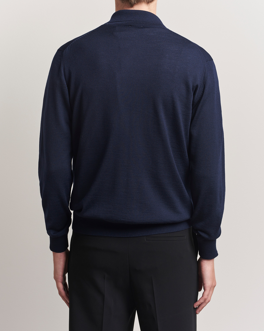 Herren | Pullover | Stenströms | Merino Pocket Cardigan Navy