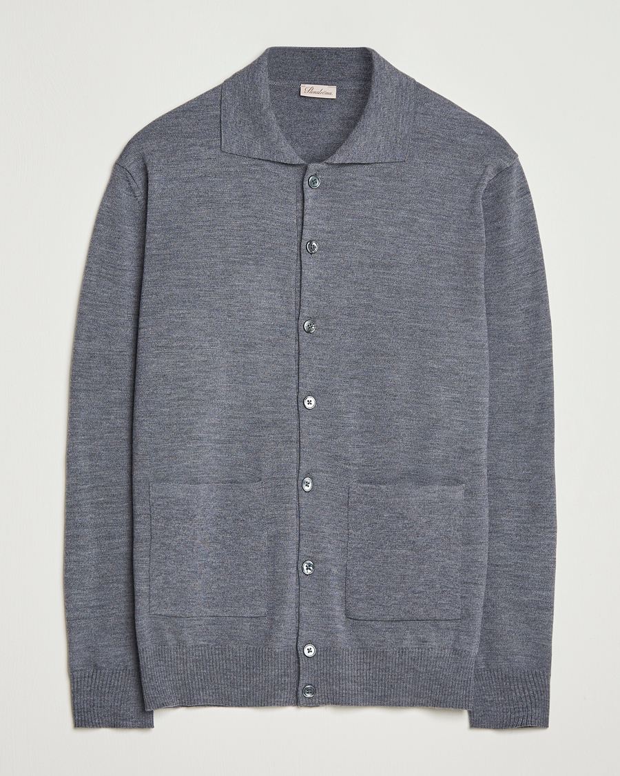 Herren | Pullover | Stenströms | Merino Pocket Cardigan Grey