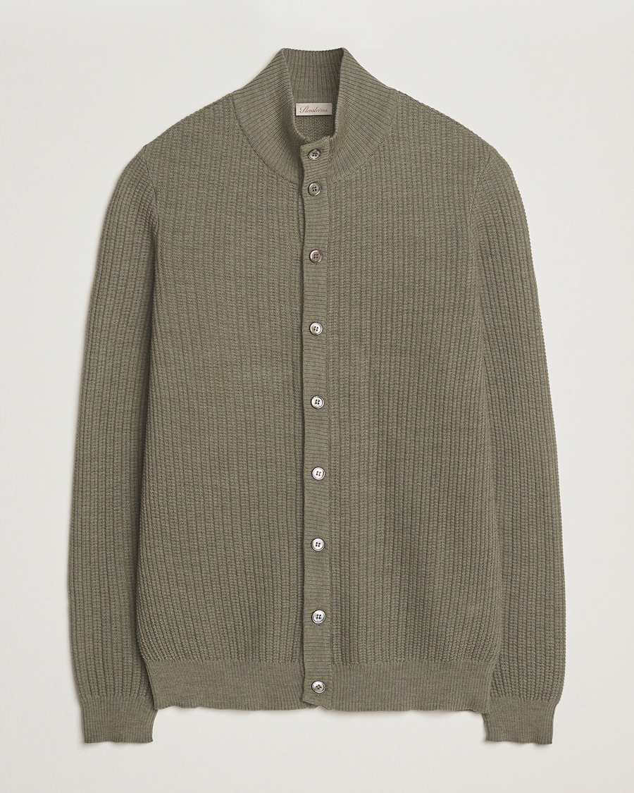 Herren | Pullover | Stenströms | Knitted Structure Cardigan Green