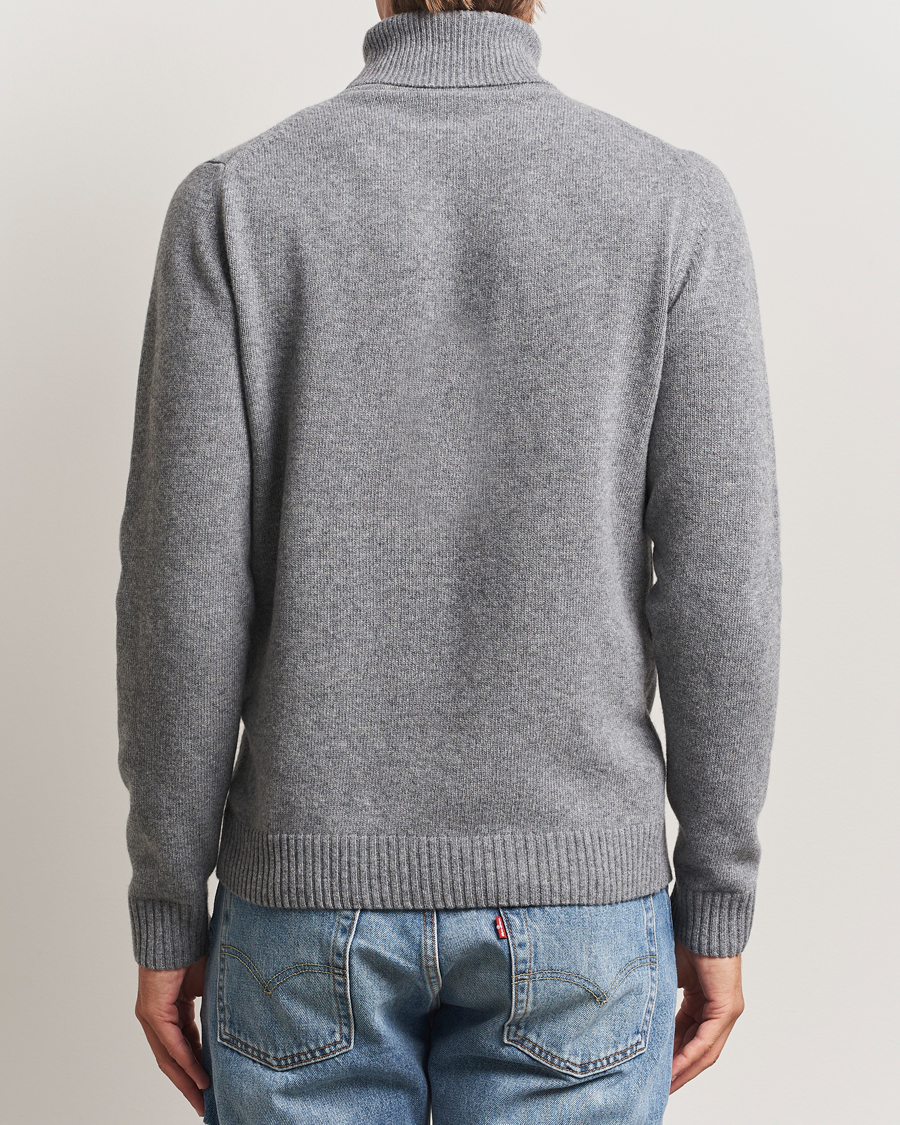 Herren | Pullover | Stenströms | Brushed Merino Rollneck Grey