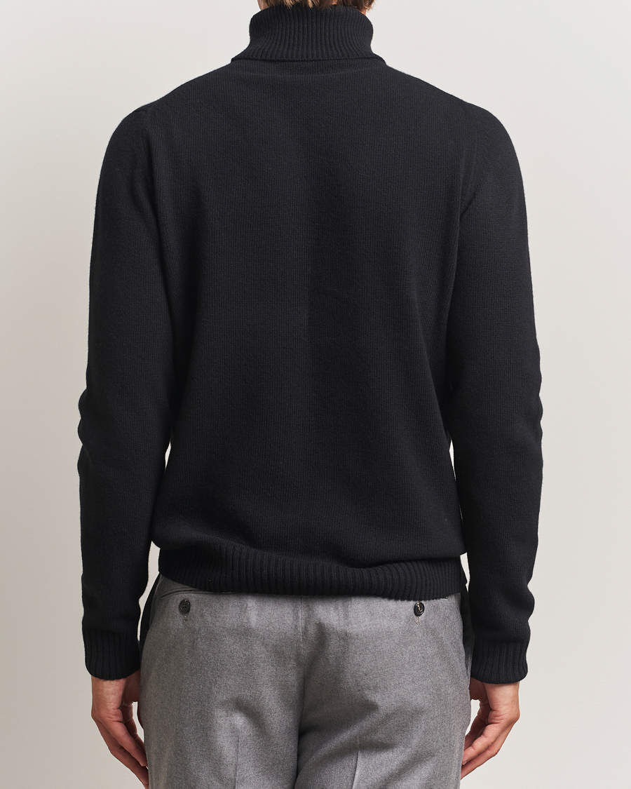 Herren | Pullover | Stenströms | Brushed Merino Rollneck Black