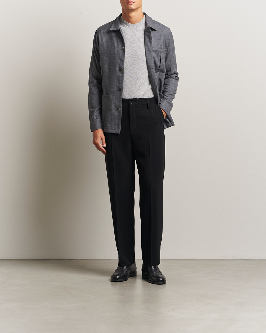 Herren | Hemden | Stenströms | Wool Overshirt Grey
