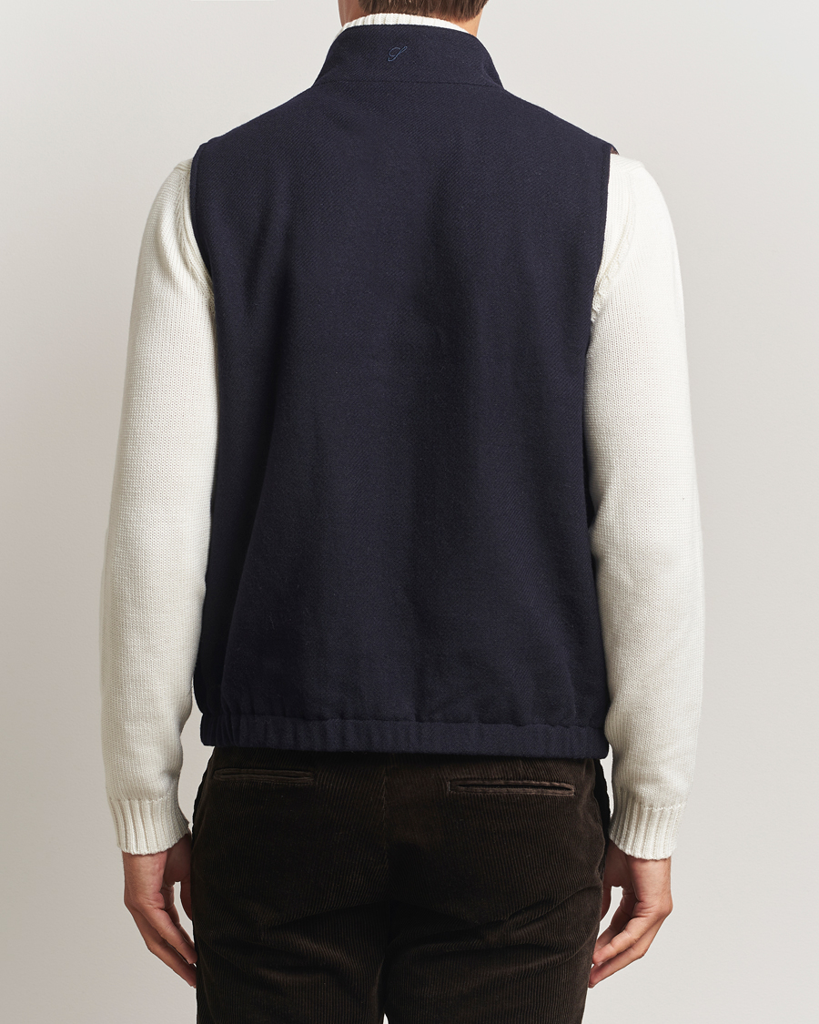 Herren | Jacken | Stenströms | Reversible Wool Vest Navy