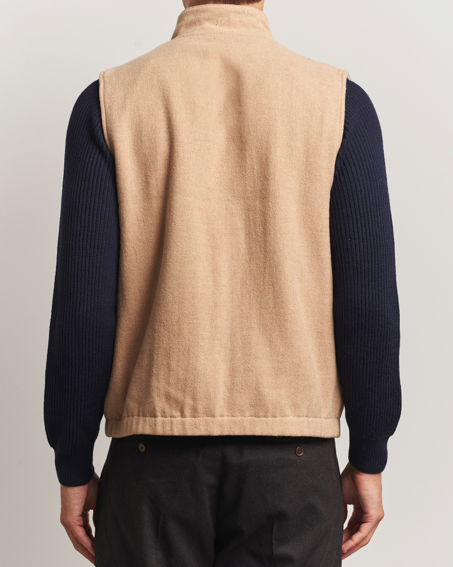 Herren | Westen | Stenströms | Reversible Wool Vest Beige
