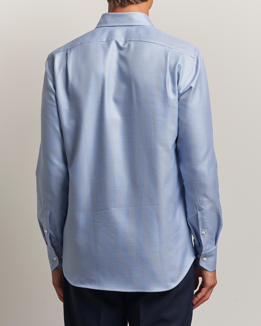 Herren | Hemden | Stenströms | Regular Fit Diagonal Cut Away Shirt Blue
