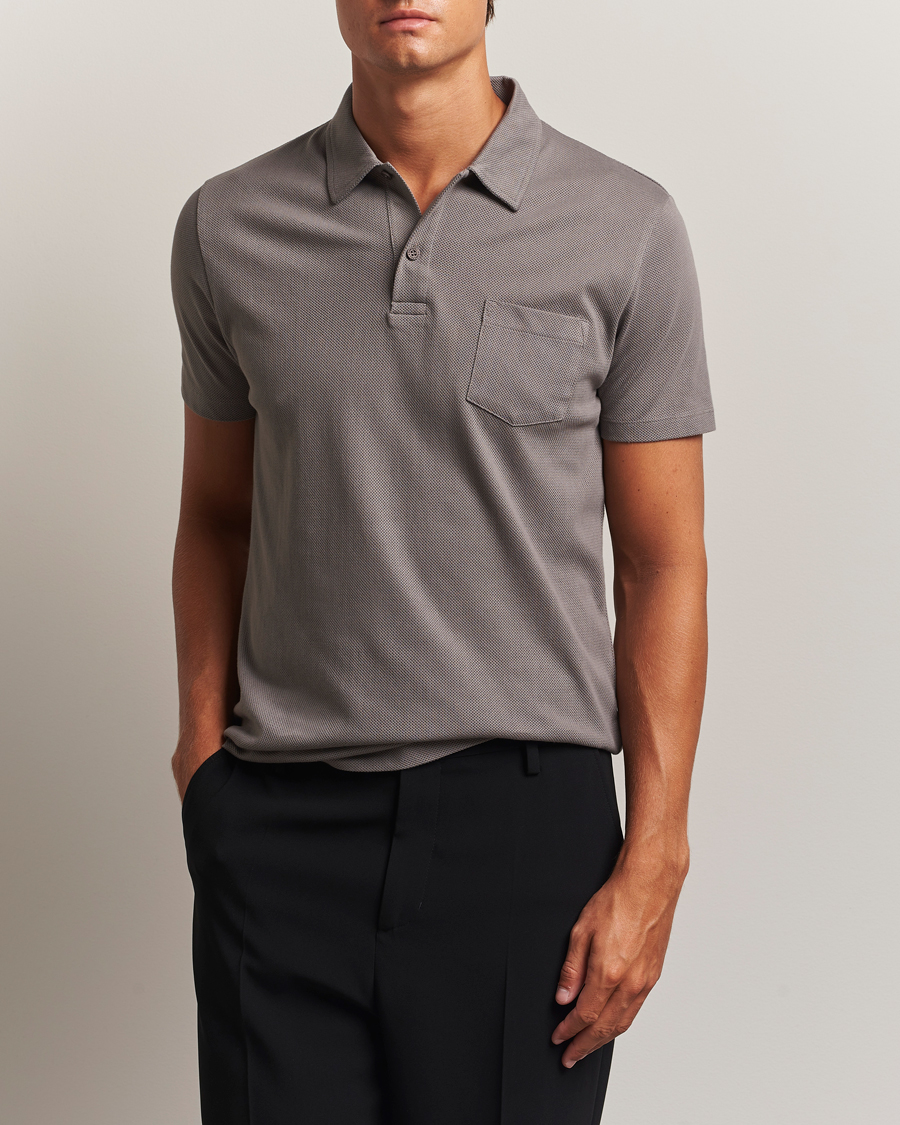 Herren | Poloshirts | Sunspel | Riviera Polo Shirt Iron Grey