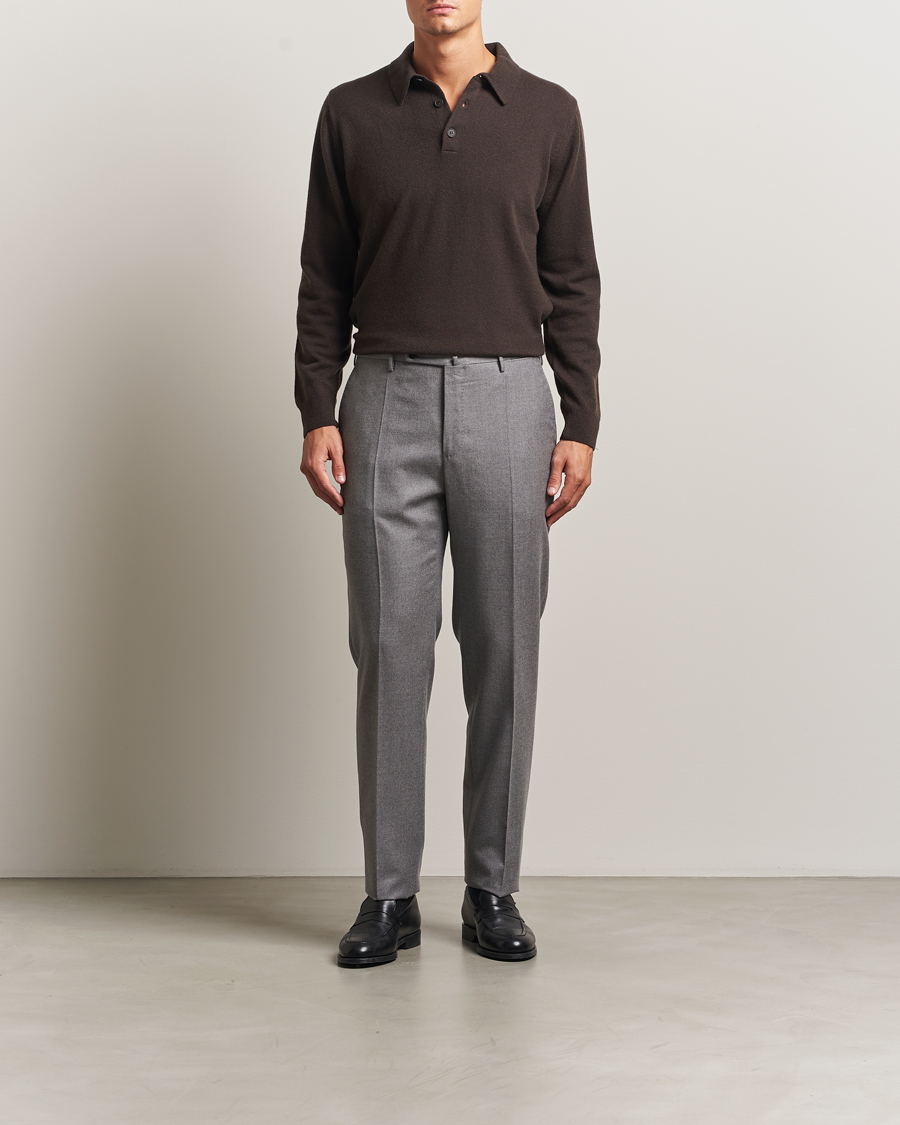 Herren | Pullover | Sunspel | Cashmere Polo Truffle