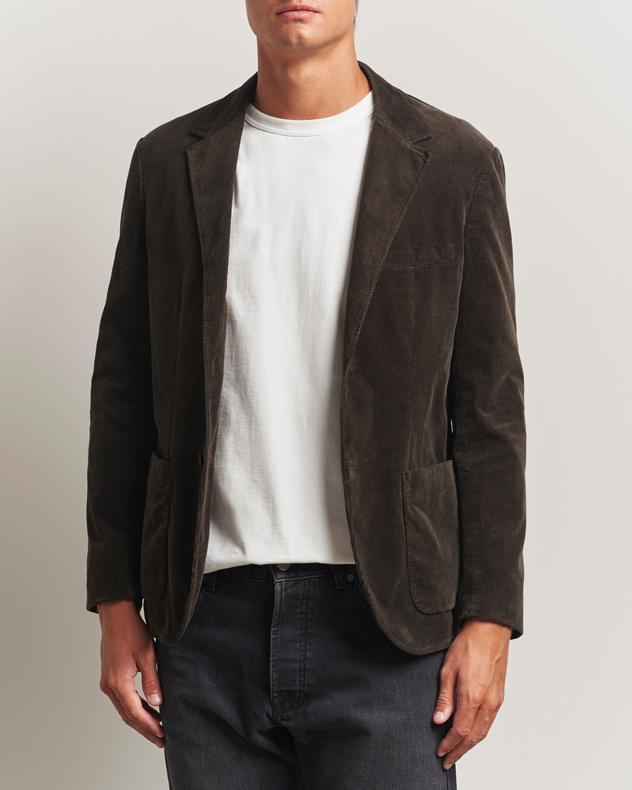 Herren | Sakkos | Sunspel | Relaxed Corduroy Blazer Coffee