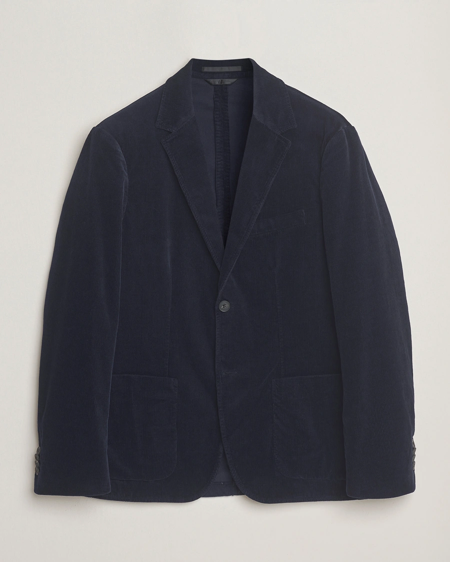 Herren | Sakkos | Sunspel | Relaxed Corduroy Blazer Navy