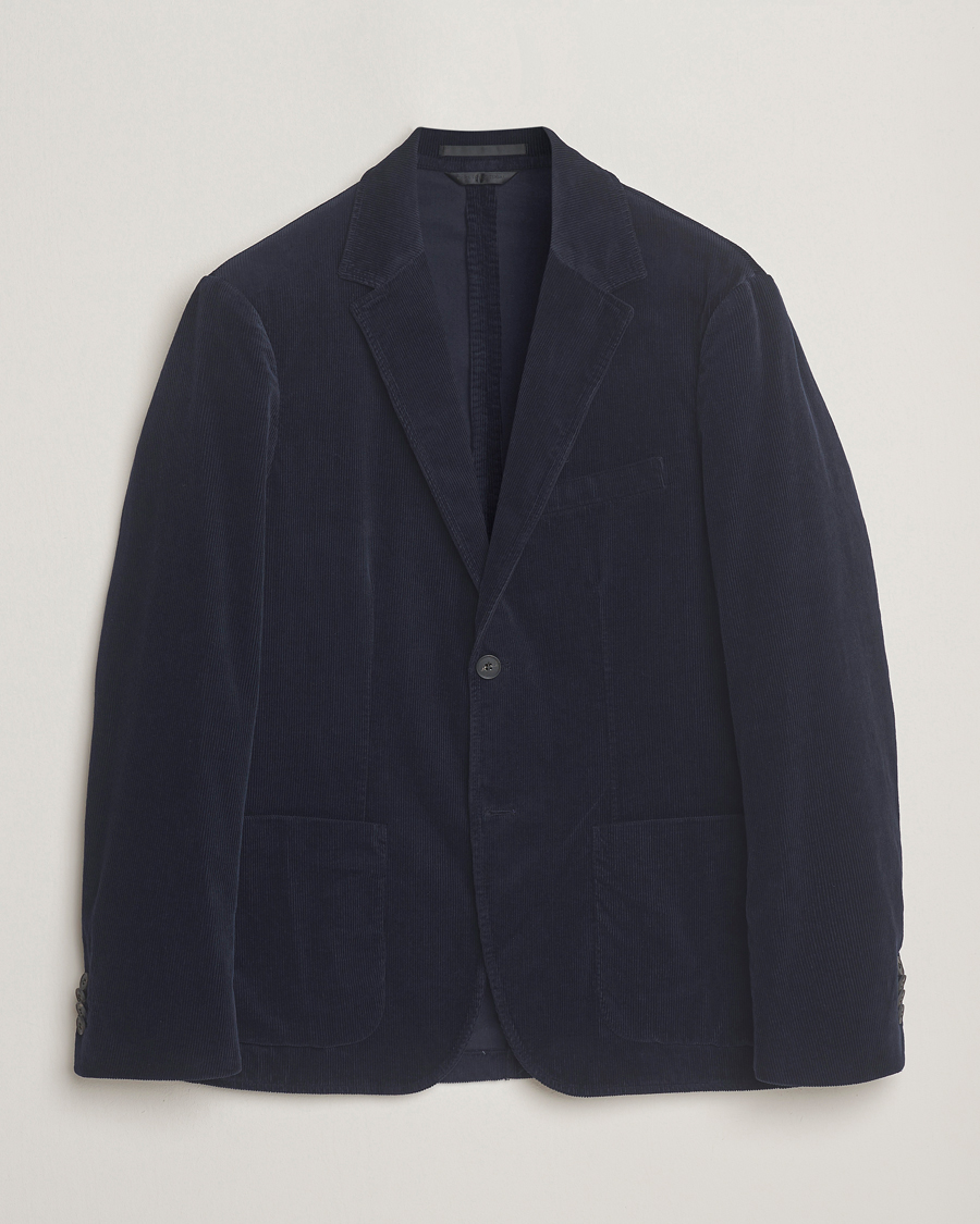 Herren | Sakkos | Sunspel | Relaxed Corduroy Blazer Navy