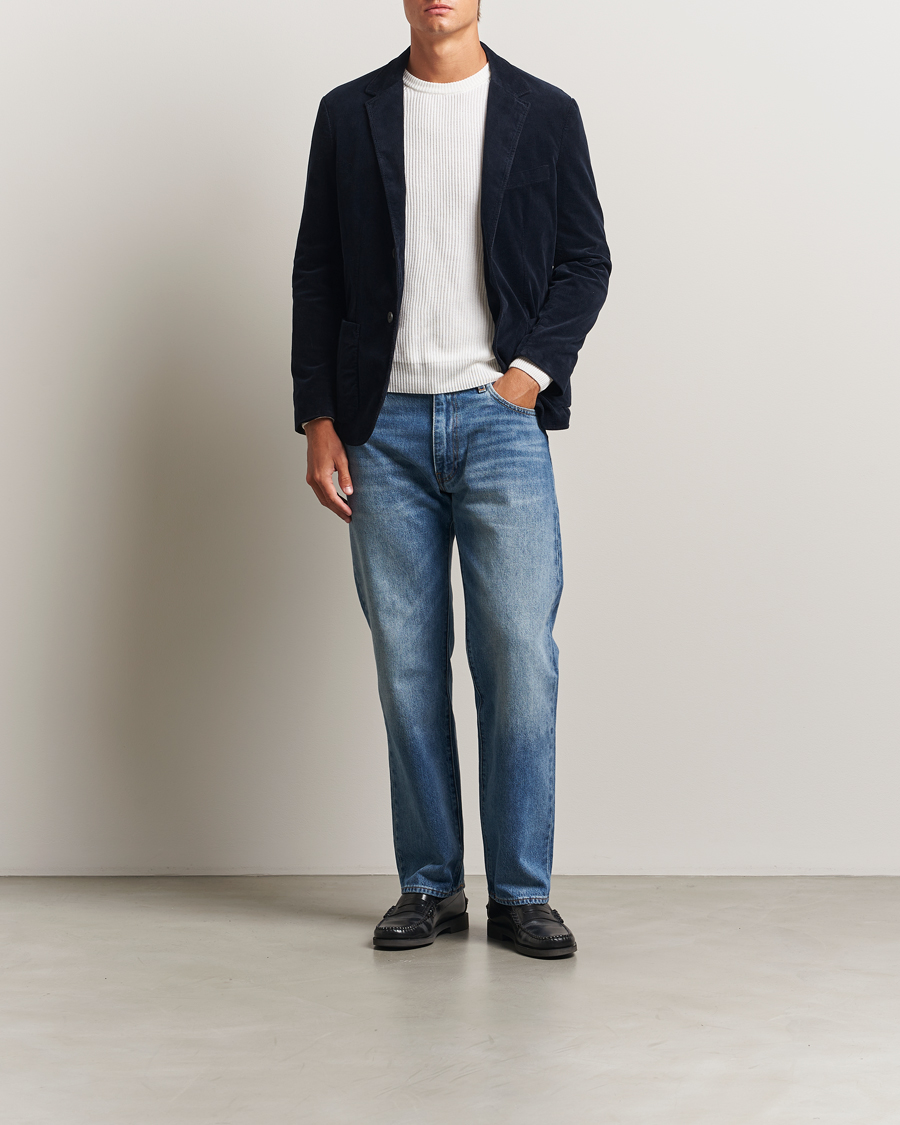 Herren | Sakkos | Sunspel | Relaxed Corduroy Blazer Navy