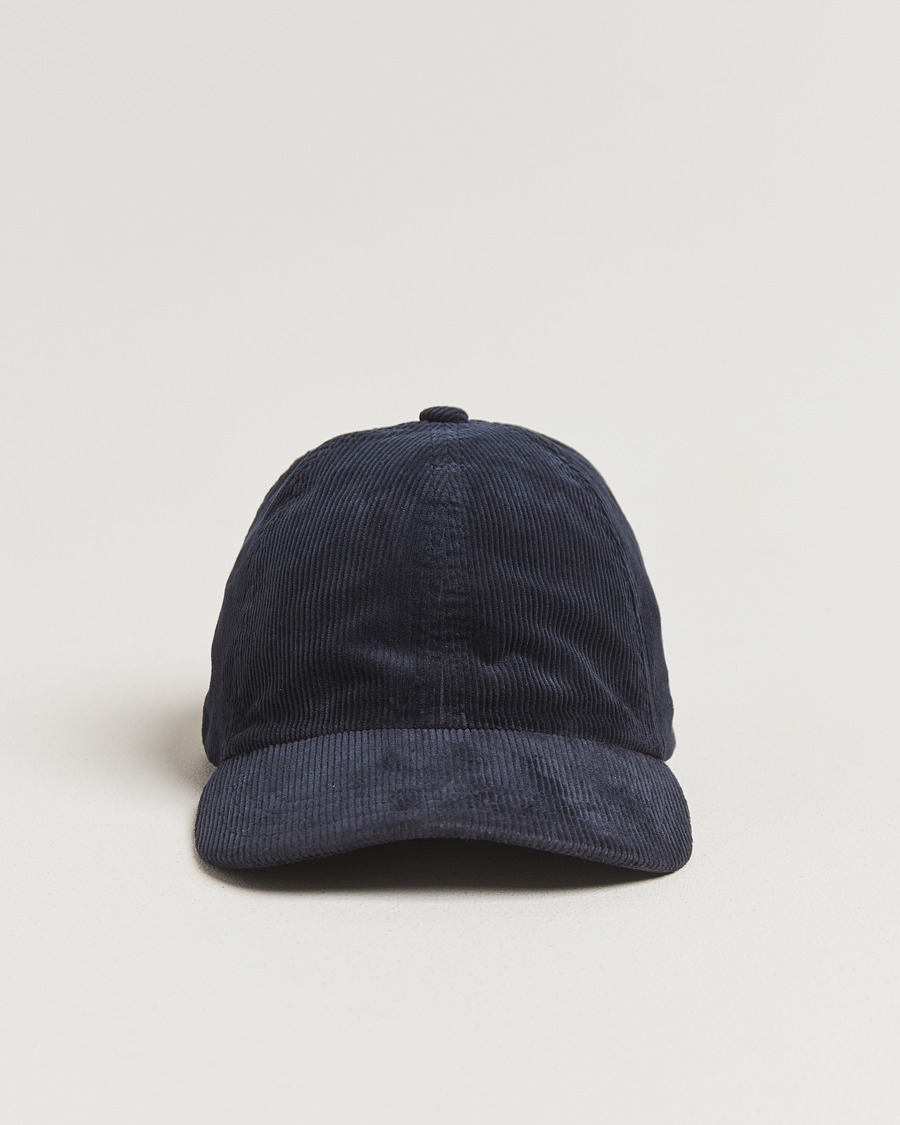 Herren | Hüte & Mützen | Sunspel | Corduroy Cap Navy