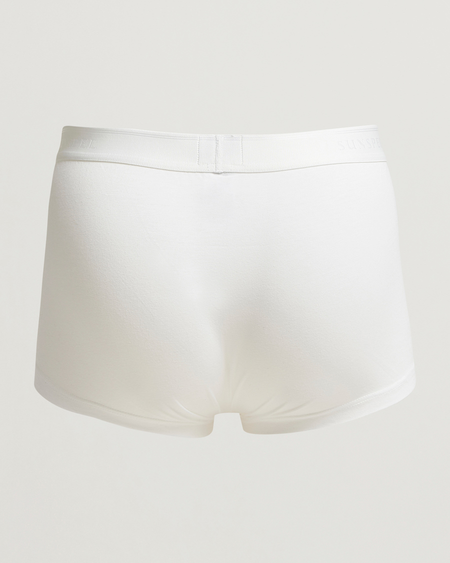Herren | Unterwäsche | Sunspel | 3-Pack Cotton Stretch Trunk White