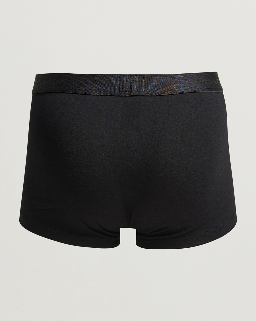 Herren | Unterwäsche | Sunspel | 3-Pack Cotton Stretch Trunk Black
