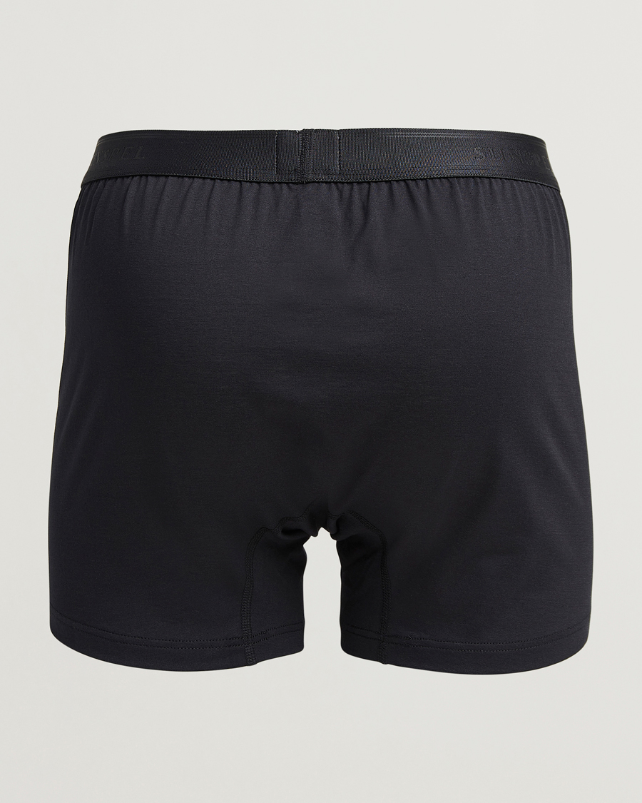 Herren | Unterwäsche | Sunspel | Superfine Two Button Cotton Black