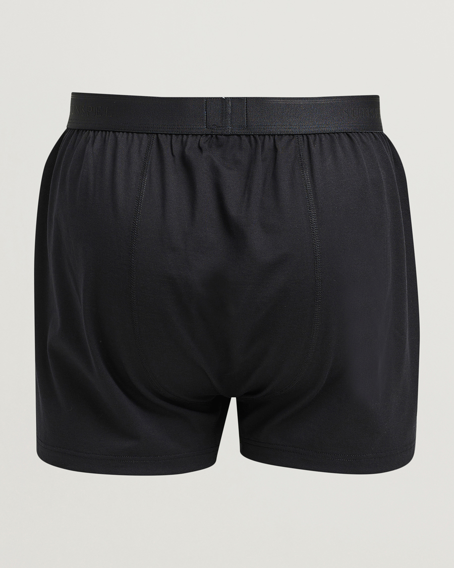 Herren | Unterwäsche | Sunspel | Superfine One Button Boxer Black