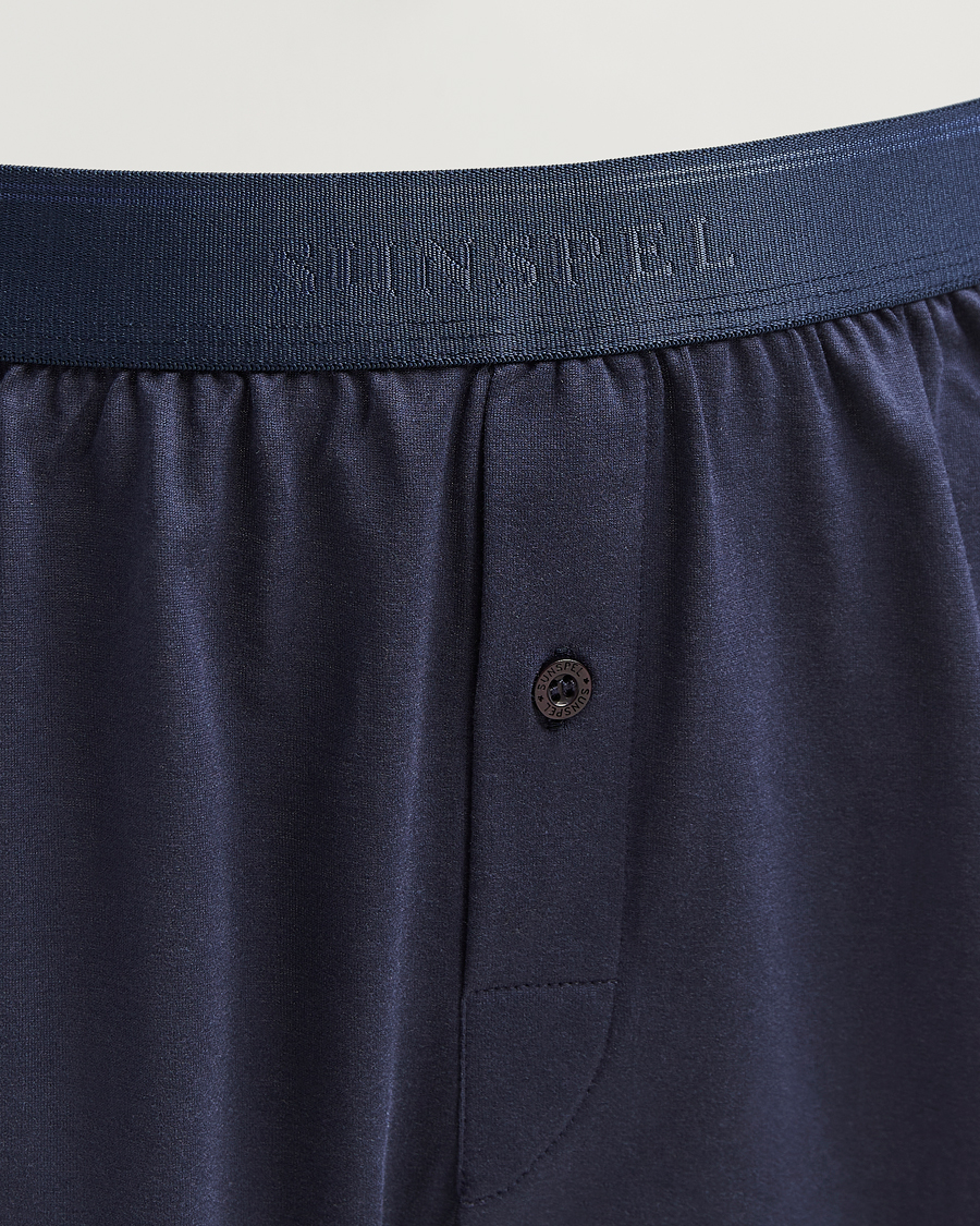 Herren | Unterwäsche | Sunspel | Superfine One Button Boxer Navy