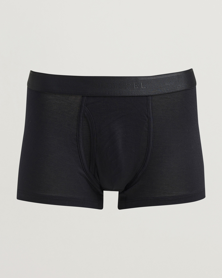 Herren | Unterwäsche | Sunspel | Superfine Cotton Trunk Black