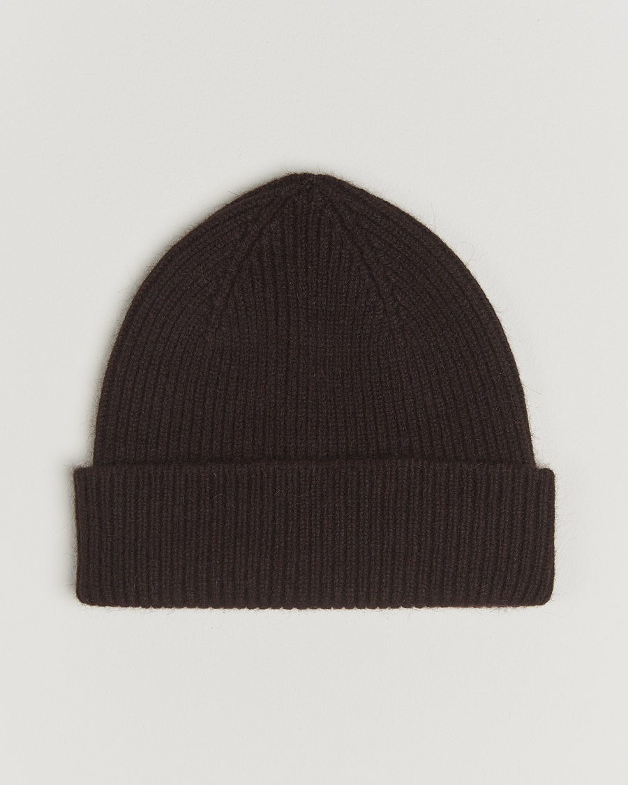 Herren | Mützen | Le Bonnet | Lambswool/Caregora Beanie Espresso