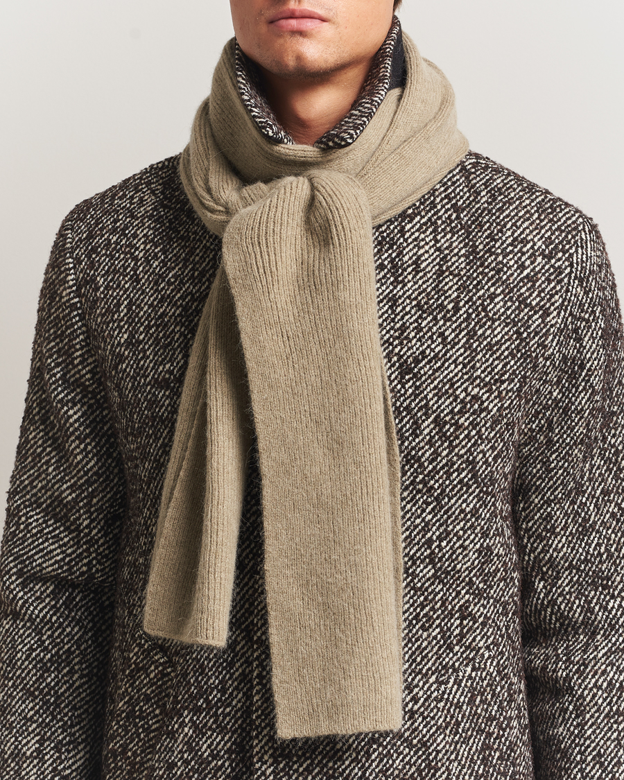 Herren | Schals | Le Bonnet | Lambswool/Caregora Scarf Clay