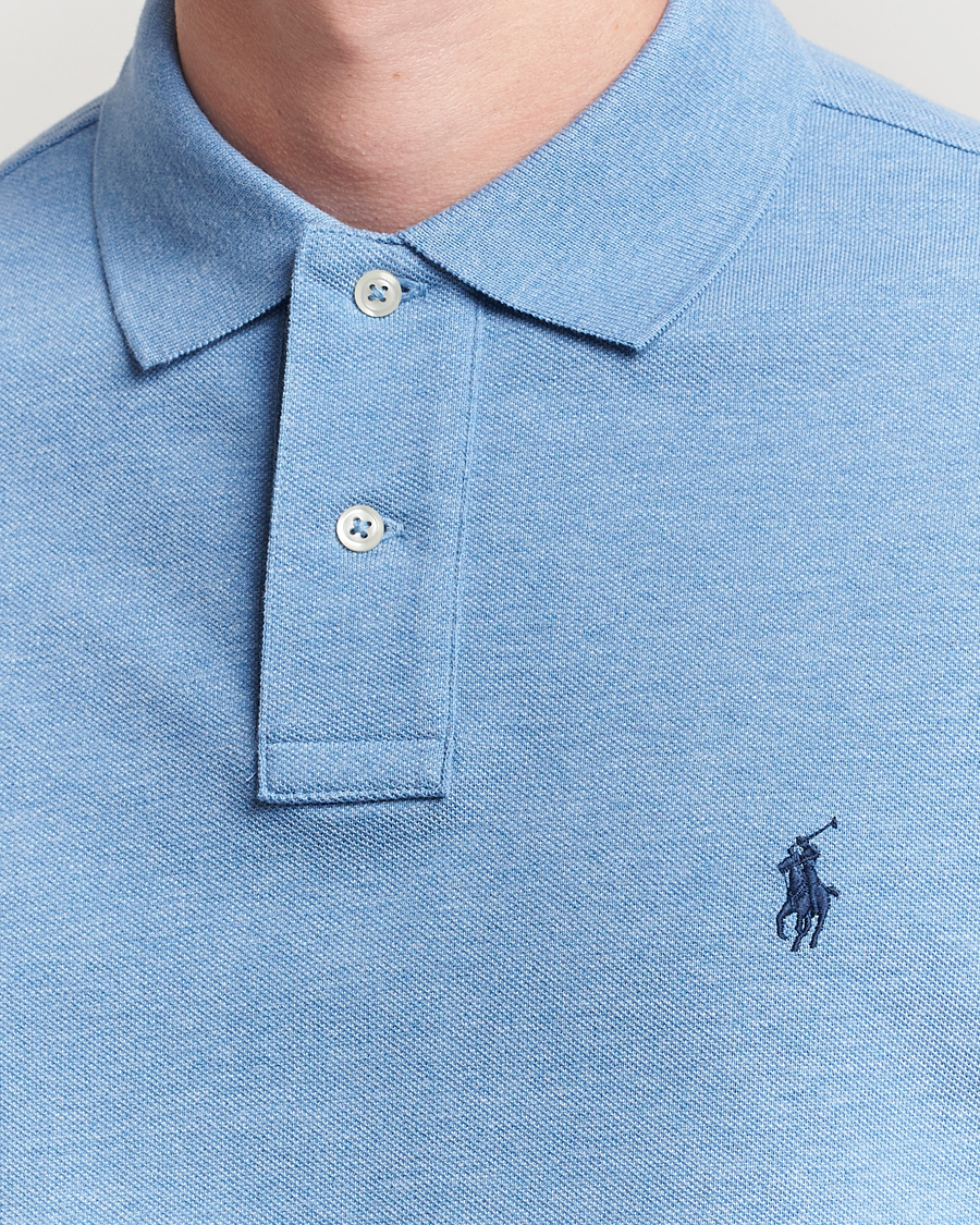 Herren | Poloshirts | Polo Ralph Lauren | Custom Slim Fit Long Sleeve Polo Soft Royal Heather