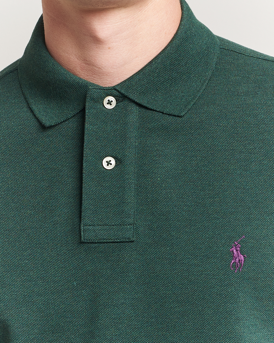 Herren | Poloshirts | Polo Ralph Lauren | Custom Slim Fit Long Sleeve Polo Scotch Pine Heather