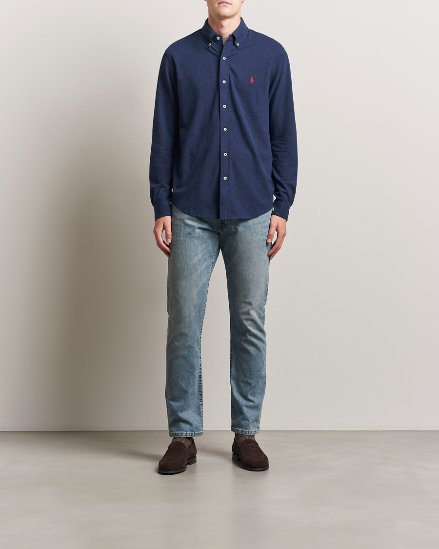 Herren | Hemden | Polo Ralph Lauren | Featherweight Mesh Shirt Spring Navy Heather