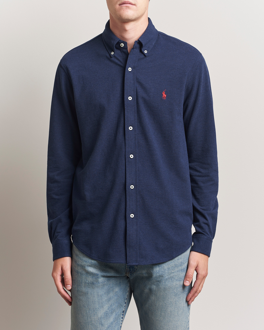 Herren | Hemden | Polo Ralph Lauren | Featherweight Mesh Shirt Spring Navy Heather