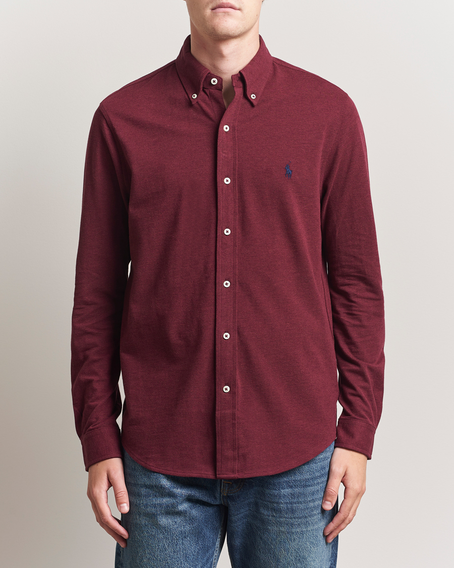 Herren | Hemden | Polo Ralph Lauren | Featherweight Mesh Shirt Spring Wine Heather