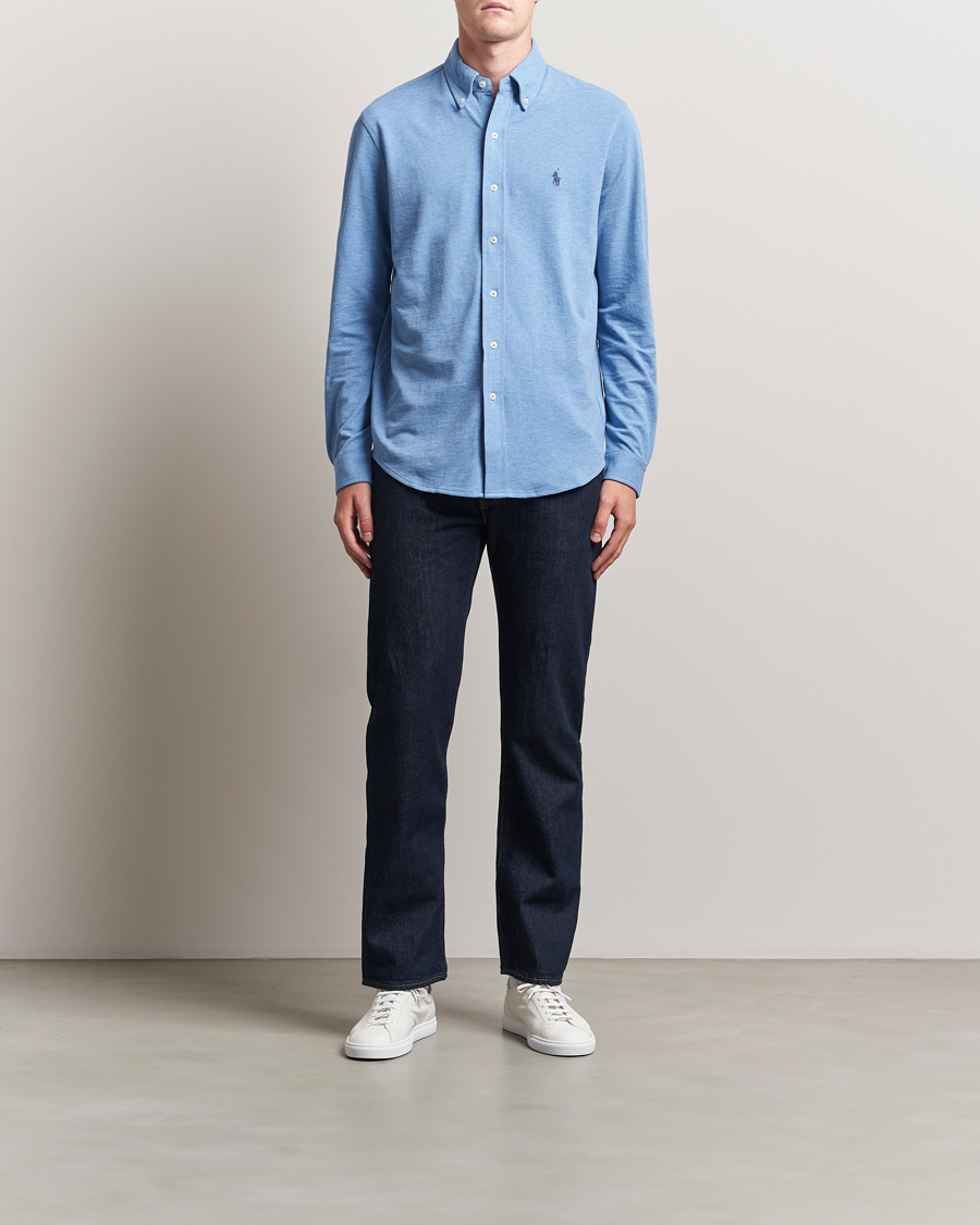 Herren | Hemden | Polo Ralph Lauren | Featherweight Mesh Shirt Soft Royal Heather