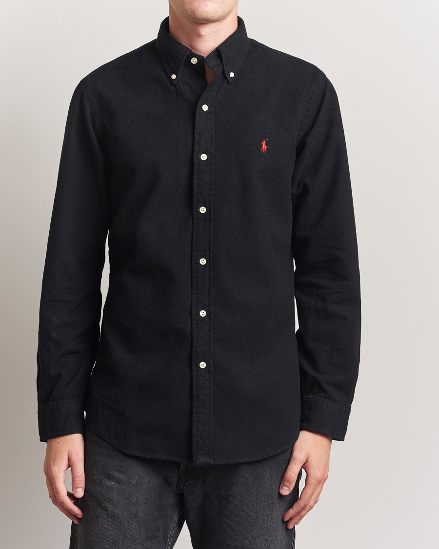 Herren | Hemden | Polo Ralph Lauren | Custom Fit Brushed Flannel Shirt Polo Black