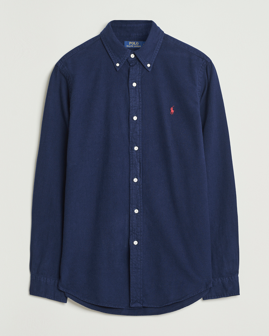 Herren | Hemden | Polo Ralph Lauren | Custom Fit Brushed Flannel Shirt Newport Navy