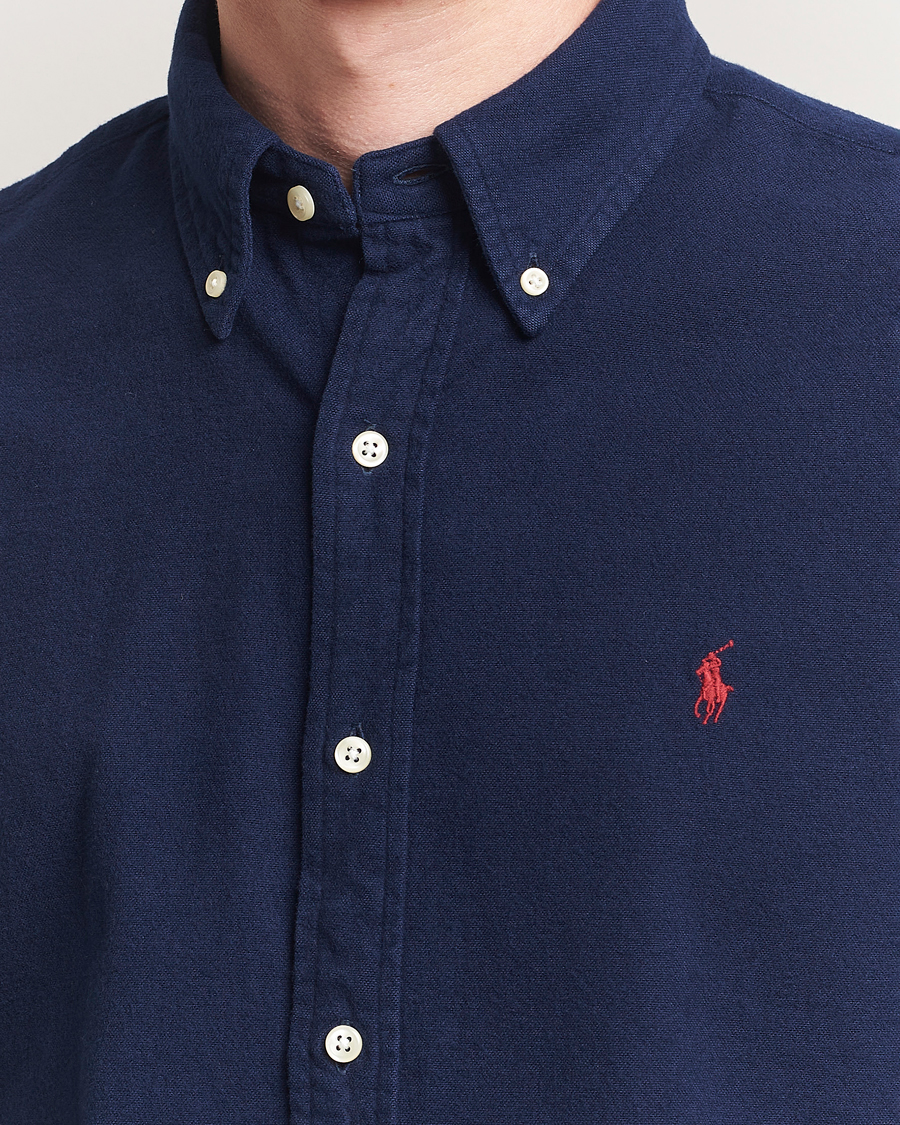 Herren | Hemden | Polo Ralph Lauren | Custom Fit Brushed Flannel Shirt Newport Navy