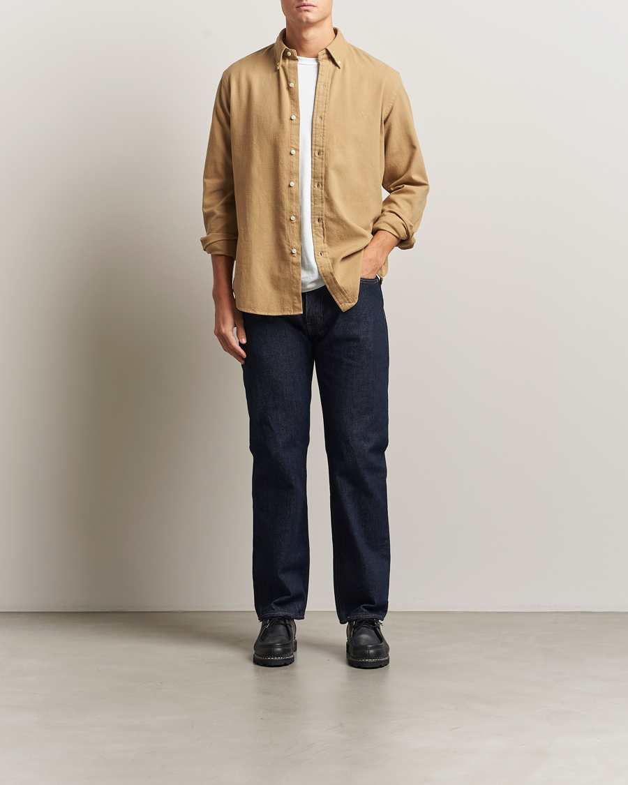 Herren | Hemden | Polo Ralph Lauren | Custom Fit Brushed Flannel Shirt RL Khaki