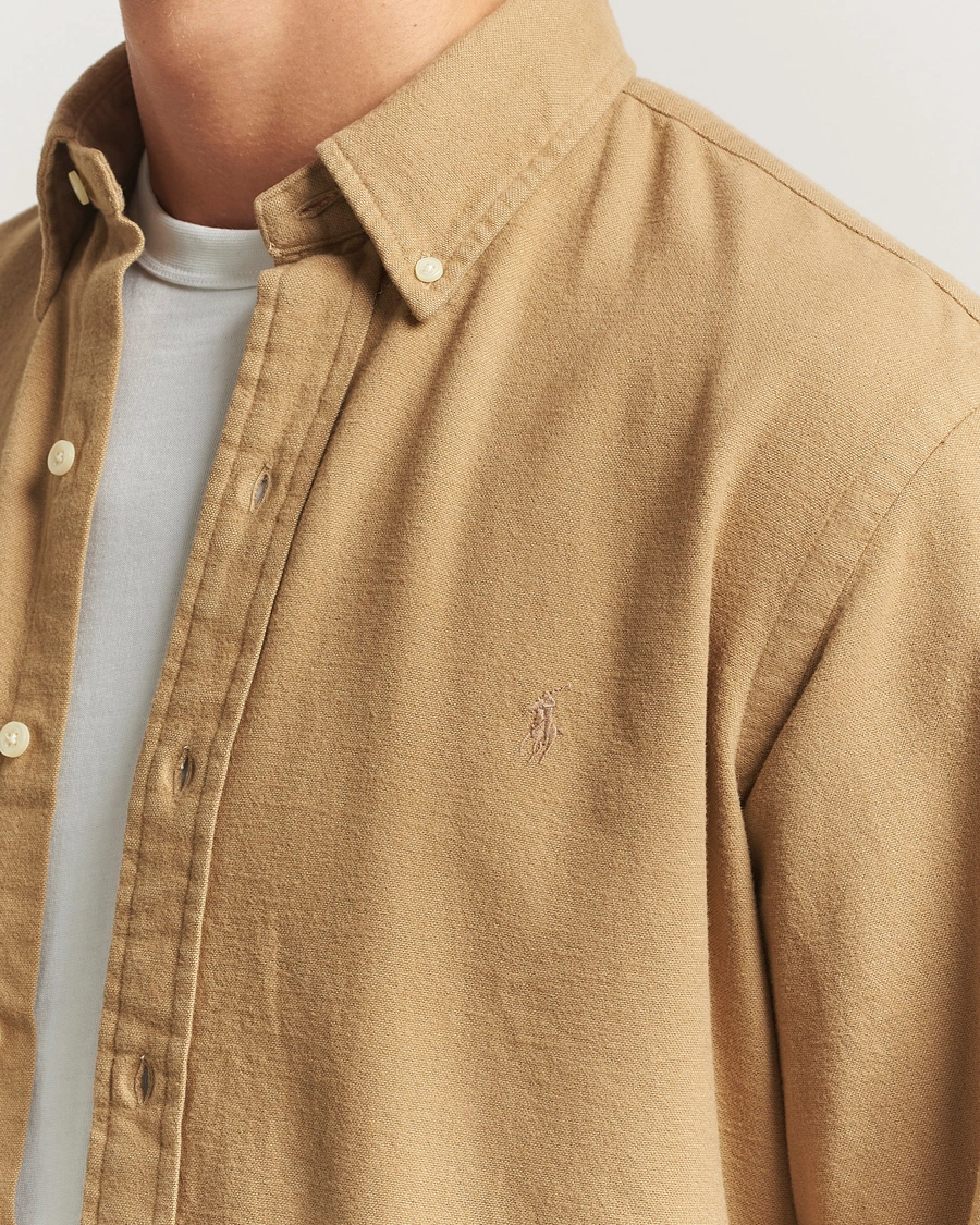 Herren | Hemden | Polo Ralph Lauren | Custom Fit Brushed Flannel Shirt RL Khaki