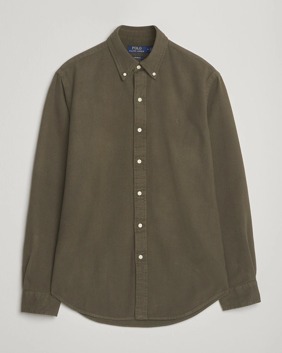 Herren | Hemden | Polo Ralph Lauren | Custom Fit Brushed Flannel Shirt Ranger Green