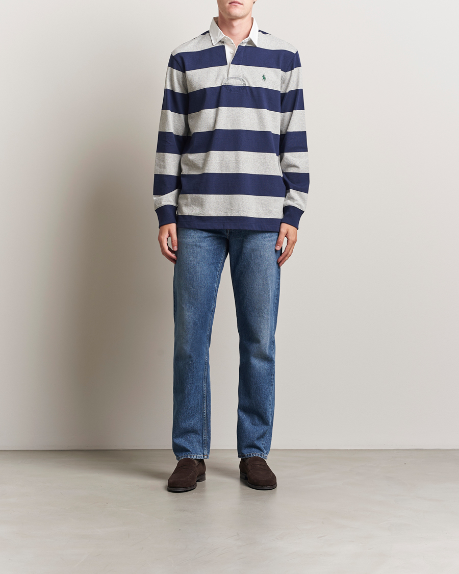 Herren | Pullover | Polo Ralph Lauren | Jersey Striped Rugger Navy/Andover Heather