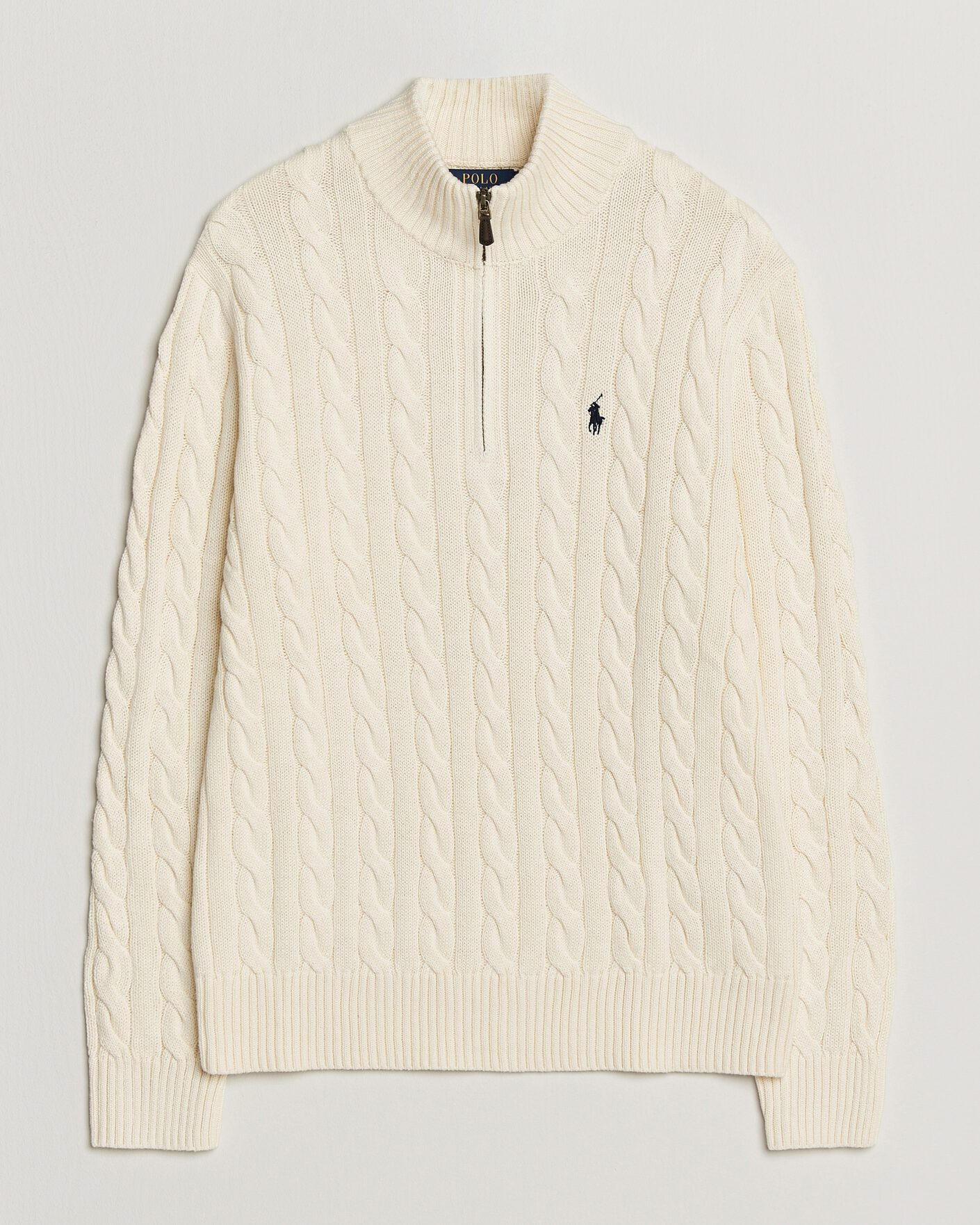 Herren | Pullover | Polo Ralph Lauren | Cotton Cable Half Zip Andover Cream