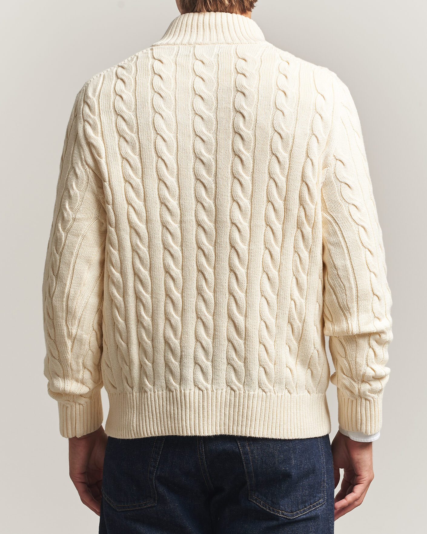 Herren | Pullover | Polo Ralph Lauren | Cotton Cable Half Zip Andover Cream