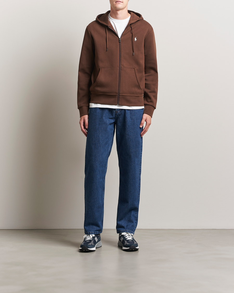 Herren | Pullover | Polo Ralph Lauren | Double Knitted Full-Zip Hoodie Branch Brown